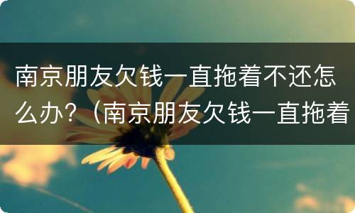 南京朋友欠钱一直拖着不还怎么办?（南京朋友欠钱一直拖着不还怎么办理）