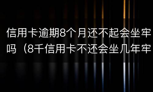 信用卡逾期8个月还不起会坐牢吗（8千信用卡不还会坐几年牢）