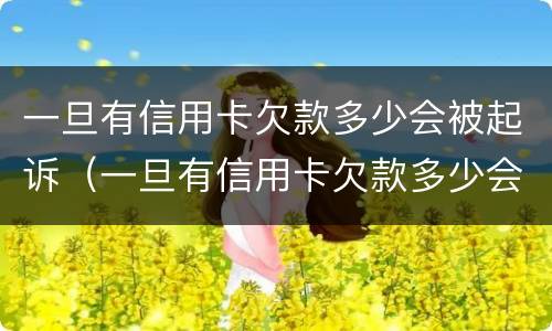 一旦有信用卡欠款多少会被起诉（一旦有信用卡欠款多少会被起诉失信人）