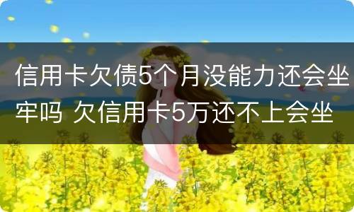信用卡欠债5个月没能力还会坐牢吗 欠信用卡5万还不上会坐牢吗