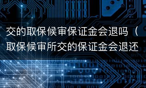 交的取保候审保证金会退吗（取保候审所交的保证金会退还吗）
