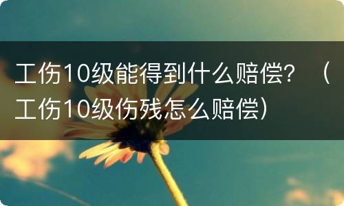 工伤10级能得到什么赔偿？（工伤10级伤残怎么赔偿）