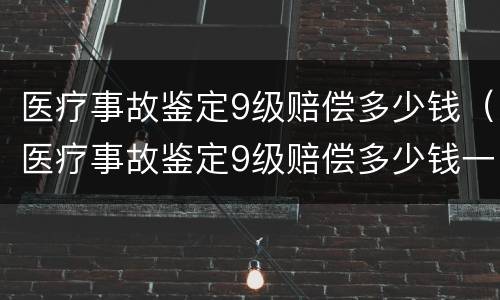 医疗事故鉴定9级赔偿多少钱（医疗事故鉴定9级赔偿多少钱一次）