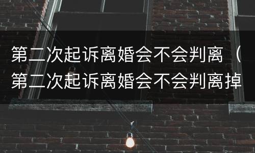 第二次起诉离婚会不会判离（第二次起诉离婚会不会判离掉）