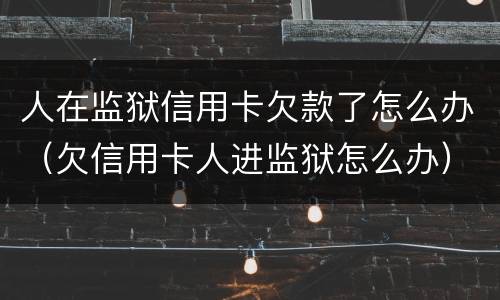 人在监狱信用卡欠款了怎么办（欠信用卡人进监狱怎么办）