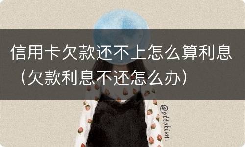 信用卡欠款还不上怎么算利息（欠款利息不还怎么办）