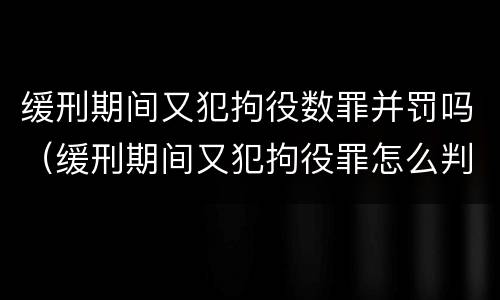 缓刑期间又犯拘役数罪并罚吗（缓刑期间又犯拘役罪怎么判刑）