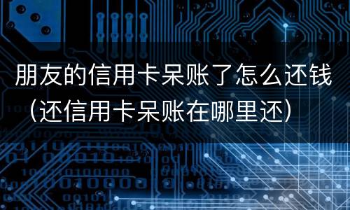朋友的信用卡呆账了怎么还钱（还信用卡呆账在哪里还）