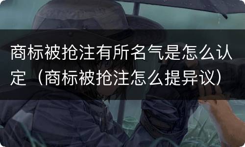 商标被抢注有所名气是怎么认定（商标被抢注怎么提异议）