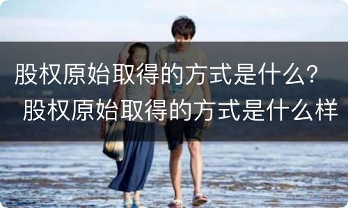 股权原始取得的方式是什么？ 股权原始取得的方式是什么样的