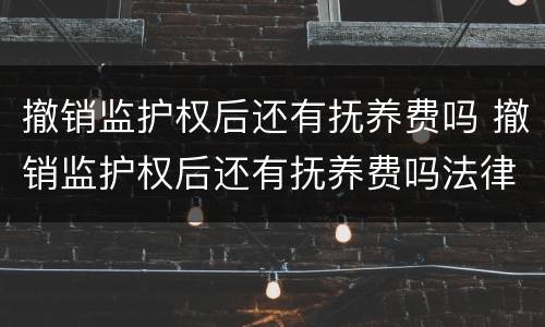 撤销监护权后还有抚养费吗 撤销监护权后还有抚养费吗法律规定
