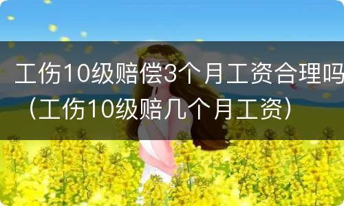 工伤10级赔偿3个月工资合理吗（工伤10级赔几个月工资）