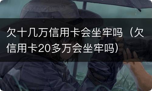 欠十几万信用卡会坐牢吗（欠信用卡20多万会坐牢吗）