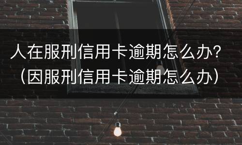 人在服刑信用卡逾期怎么办？（因服刑信用卡逾期怎么办）