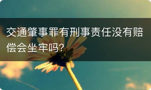 交通肇事罪有刑事责任没有赔偿会坐牢吗？