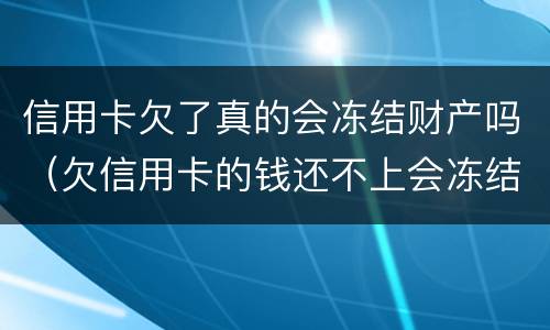 信用卡欠了真的会冻结财产吗（欠信用卡的钱还不上会冻结房产吗）