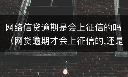 网络信贷逾期是会上征信的吗（网贷逾期才会上征信的,还是借款的时候就上征信）