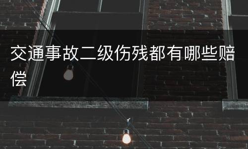 交通事故二级伤残都有哪些赔偿