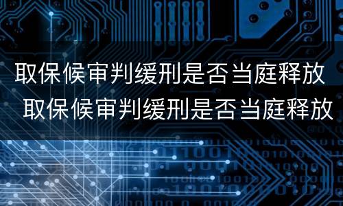 取保候审判缓刑是否当庭释放 取保候审判缓刑是否当庭释放呢