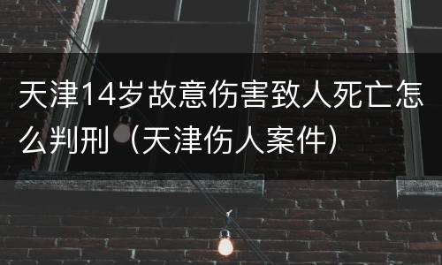 天津14岁故意伤害致人死亡怎么判刑（天津伤人案件）