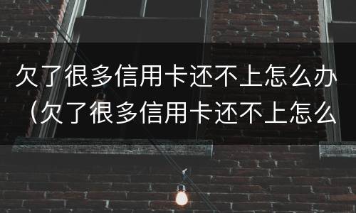 欠了很多信用卡还不上怎么办（欠了很多信用卡还不上怎么办）
