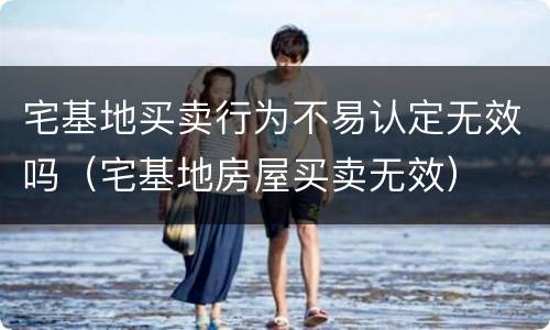 宅基地买卖行为不易认定无效吗（宅基地房屋买卖无效）