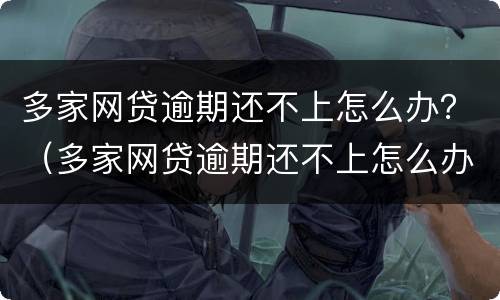 多家网贷逾期还不上怎么办？（多家网贷逾期还不上怎么办全都是上征信的）