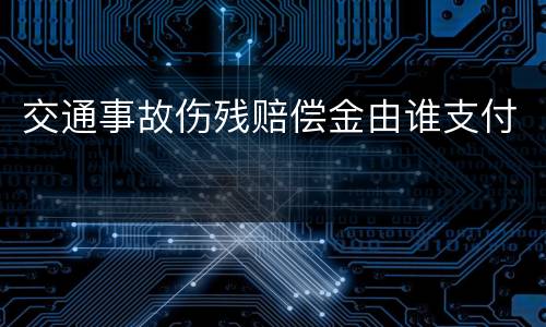 交通事故伤残赔偿金由谁支付
