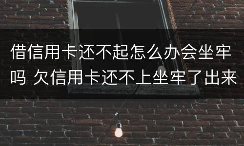 借信用卡还不起怎么办会坐牢吗 欠信用卡还不上坐牢了出来不还会怎么样