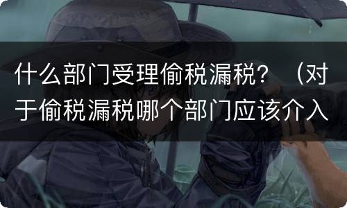 什么部门受理偷税漏税？（对于偷税漏税哪个部门应该介入）