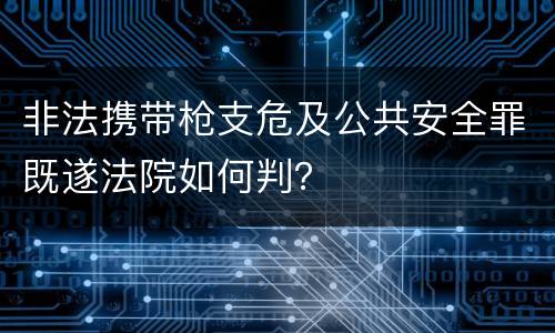 非法携带枪支危及公共安全罪既遂法院如何判？