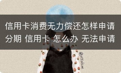 信用卡消费无力偿还怎样申请分期 信用卡 怎么办 无法申请分期