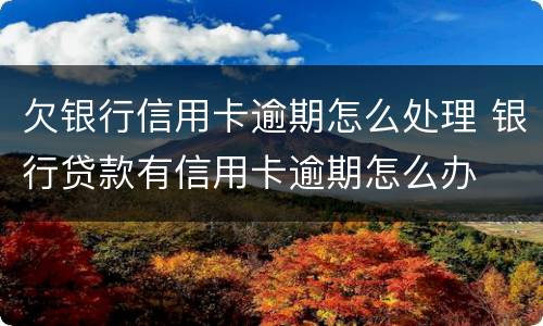 欠银行信用卡逾期怎么处理 银行贷款有信用卡逾期怎么办