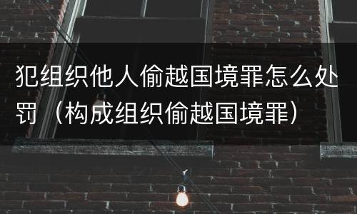 犯组织他人偷越国境罪怎么处罚（构成组织偷越国境罪）