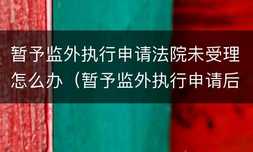 暂予监外执行申请法院未受理怎么办（暂予监外执行申请后多久给答复）