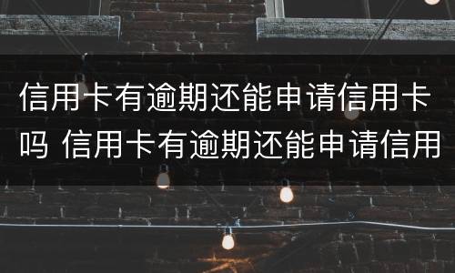 信用卡有逾期还能申请信用卡吗 信用卡有逾期还能申请信用卡吗?