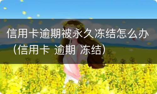 信用卡逾期被永久冻结怎么办（信用卡 逾期 冻结）