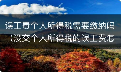 误工费个人所得税需要缴纳吗（没交个人所得税的误工费怎样赔偿）