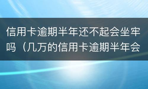 信用卡逾期半年还不起会坐牢吗（几万的信用卡逾期半年会坐牢吗?）