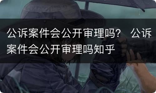 公诉案件会公开审理吗？ 公诉案件会公开审理吗知乎