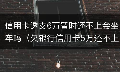 信用卡透支6万暂时还不上会坐牢吗（欠银行信用卡5万还不上会坐牢吗）