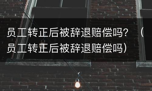 员工转正后被辞退赔偿吗？（员工转正后被辞退赔偿吗）