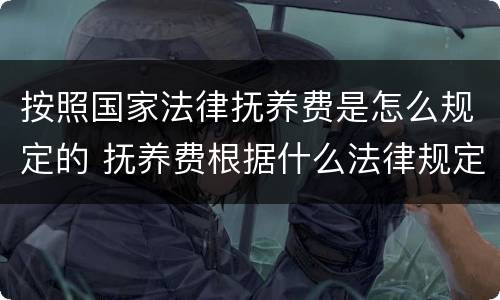 按照国家法律抚养费是怎么规定的 抚养费根据什么法律规定