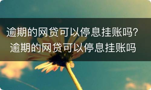 逾期的网贷可以停息挂账吗？ 逾期的网贷可以停息挂账吗
