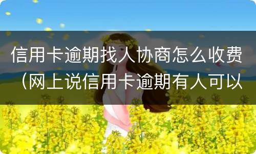 信用卡逾期找人协商怎么收费（网上说信用卡逾期有人可以帮忙协商）
