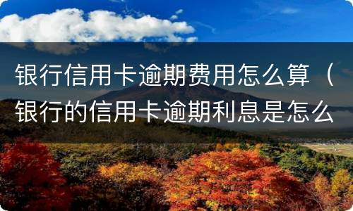 银行信用卡逾期费用怎么算（银行的信用卡逾期利息是怎么计算的）