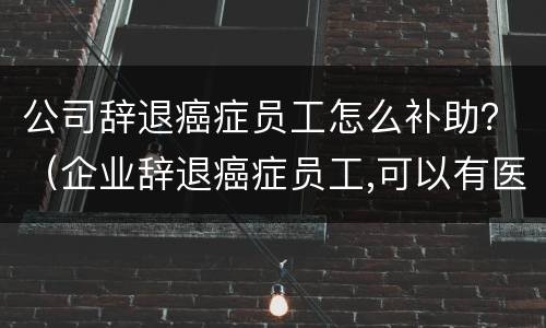 公司辞退癌症员工怎么补助？（企业辞退癌症员工,可以有医疗补助金吗）