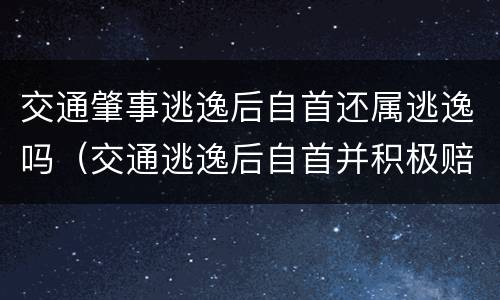 交通肇事逃逸后自首还属逃逸吗（交通逃逸后自首并积极赔偿）