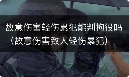 故意伤害轻伤累犯能判拘役吗（故意伤害致人轻伤累犯）