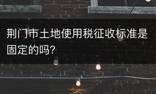 荆门市土地使用税征收标准是固定的吗？
